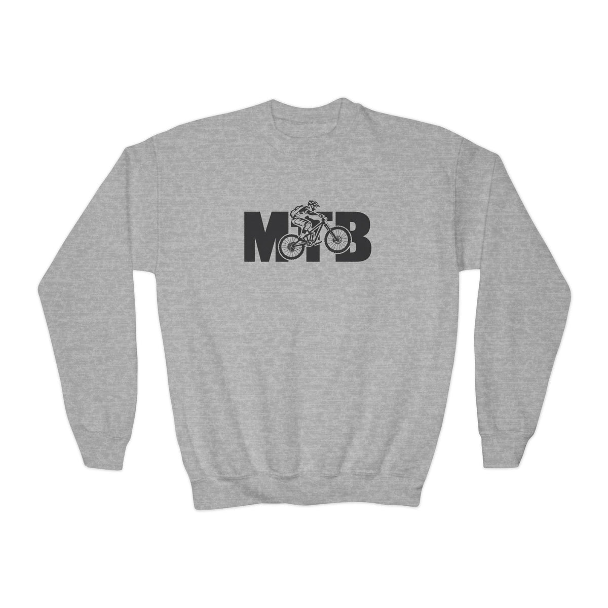 MTB Mountain Bike Youth Sweatshirt | Mountain Bike Rider Graphic | Kids Youth Crewneck