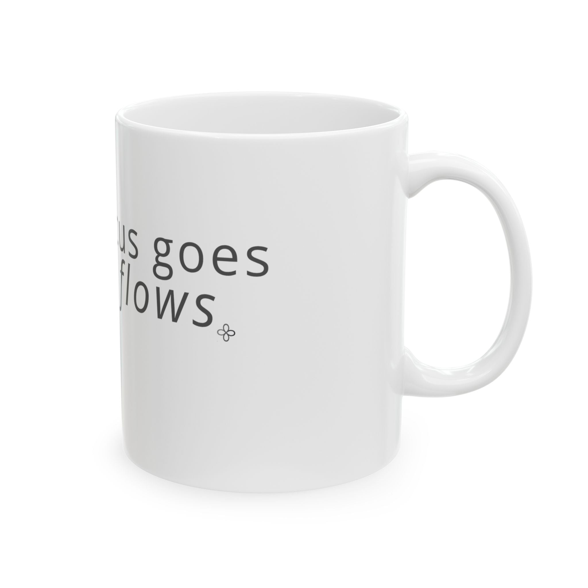 Focus Ceramic Mug – "Where Focus Goes, Energy Flows" Inspirational Coffee Cup (11oz & 15oz)