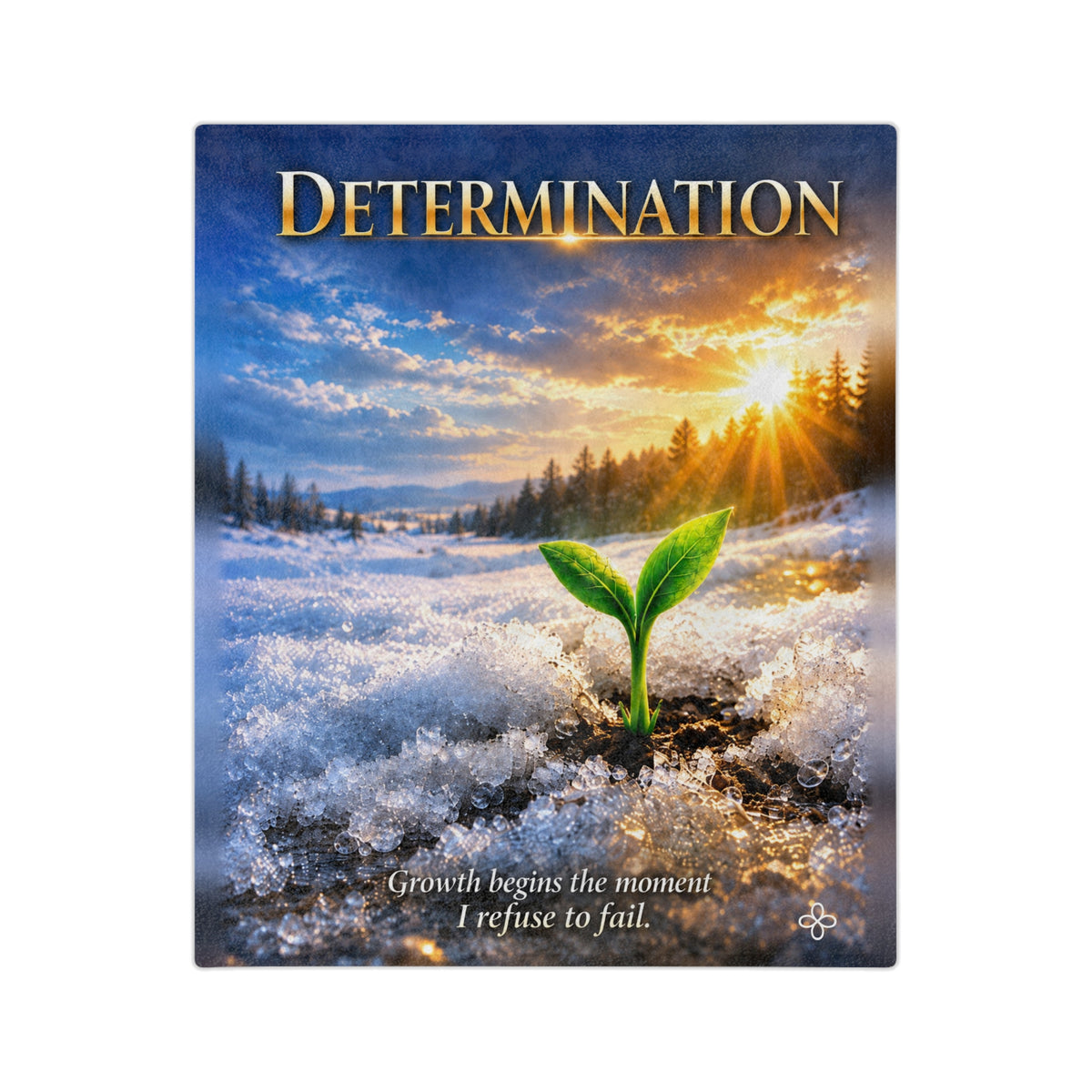 Determination Motivational Blanket | Inspirational Quote Plush Throw Blanket | Uplifting Gift | Better Every Day