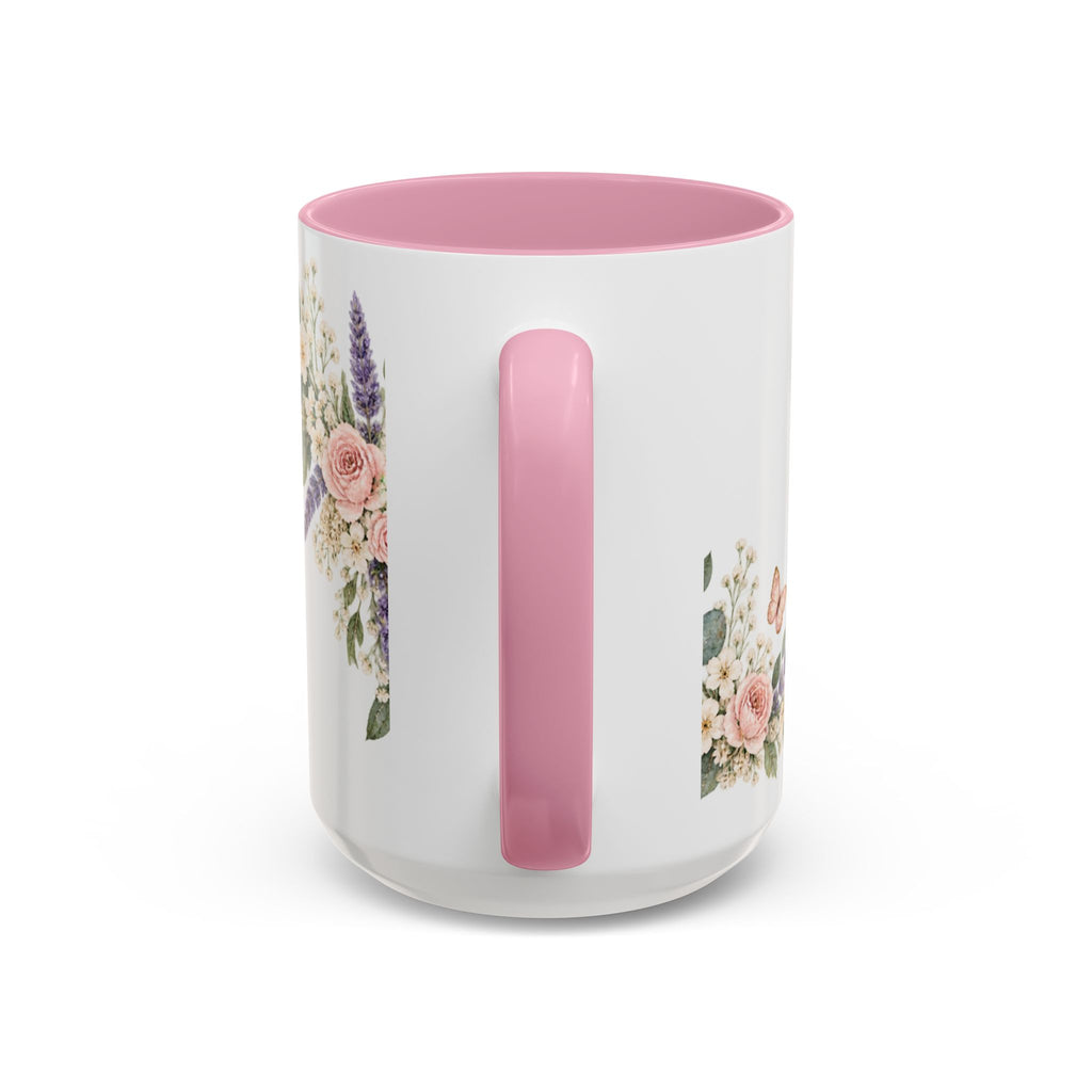 Strength Coffee Mug 15oz | It Grows When You Rise Above Fear | Floral Christian Mug