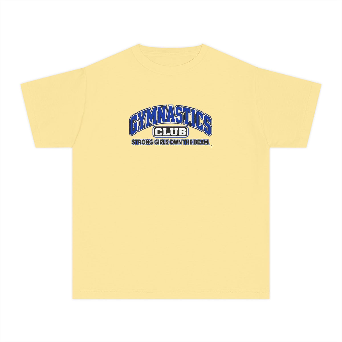 Gymnastics Club Youth T-Shirt | Strong Girls Own the Beam | Girls Gymnastics Comfort Colors Youth Tee
