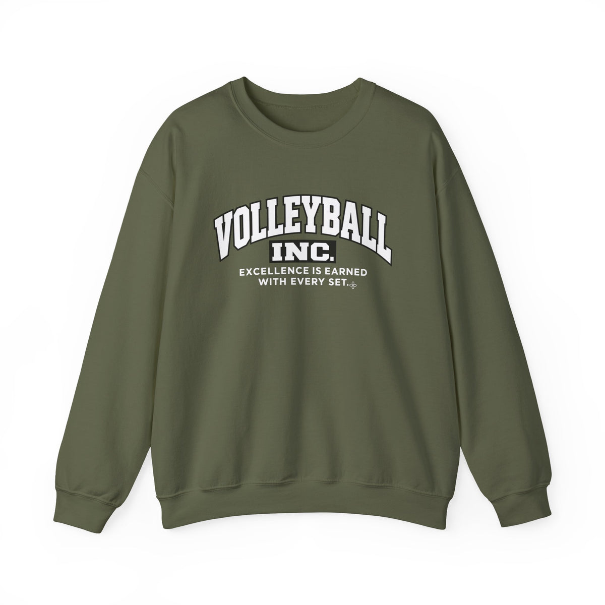 Volleyball Inc. Sweatshirt | Excellence Is Earned With Every Set | Volleyball Gildan Crewneck