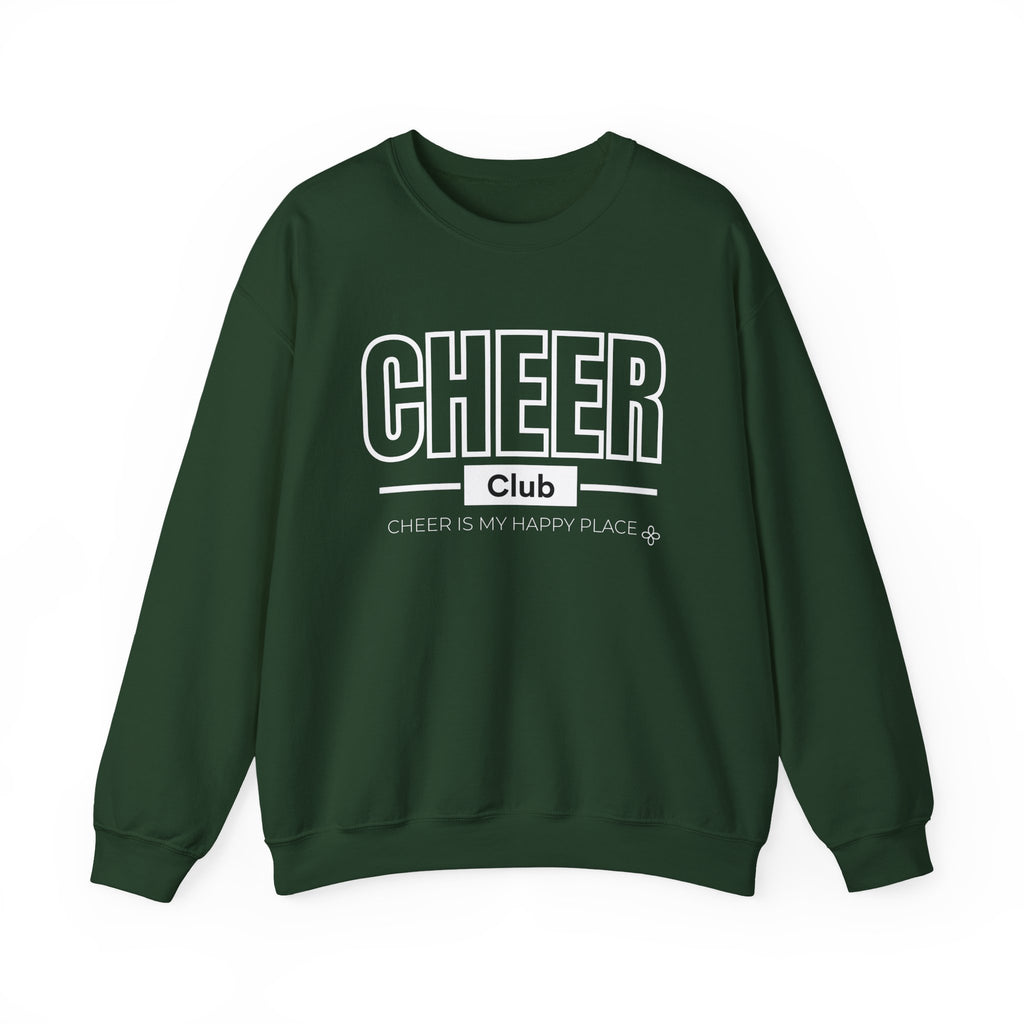 Cheer Club Sweatshirt | Cheer Is My Happy Place | Cheer Gildan Crewneck