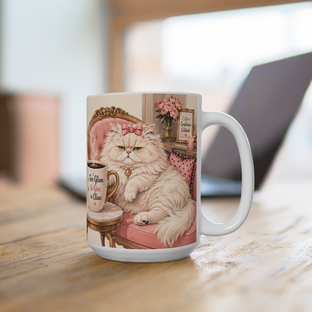 Some Days Require Extra Catitude - 15 oz Funny Cat Mug, Coffee Cup