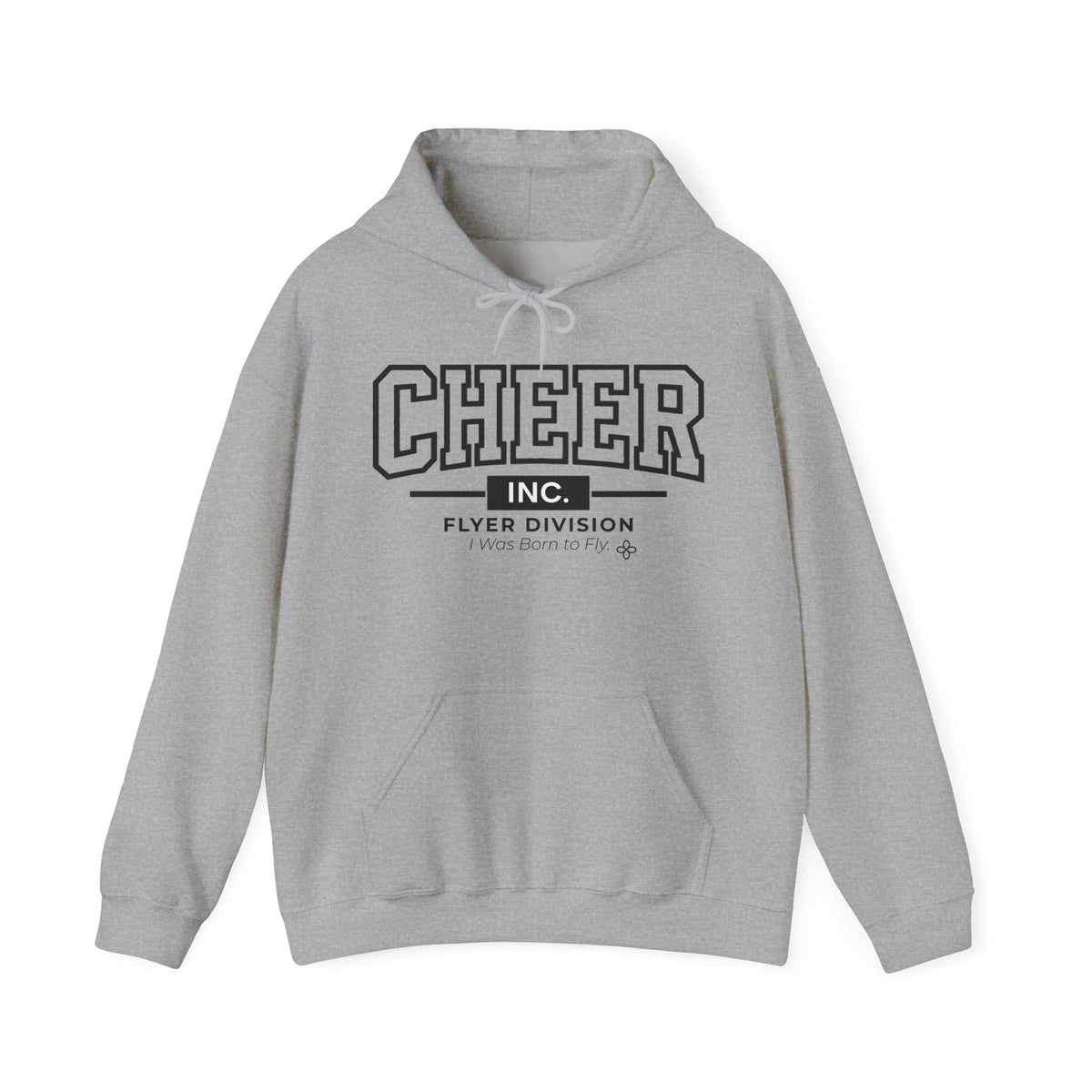 Cheer Inc. Flyer Division Hoodie | I Was Born to Fly | Cheer Gildan Hoodie