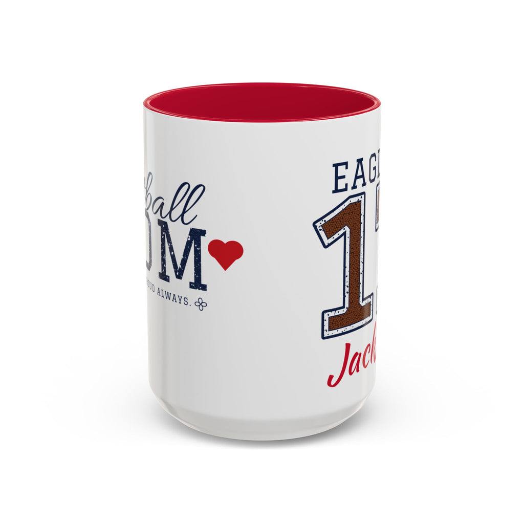Personalized Football Mom Mug - Proud Today. Proud Always. | Custom Team Name, Number & Player Name | Football Dad, Grandma Gift | 15 oz
