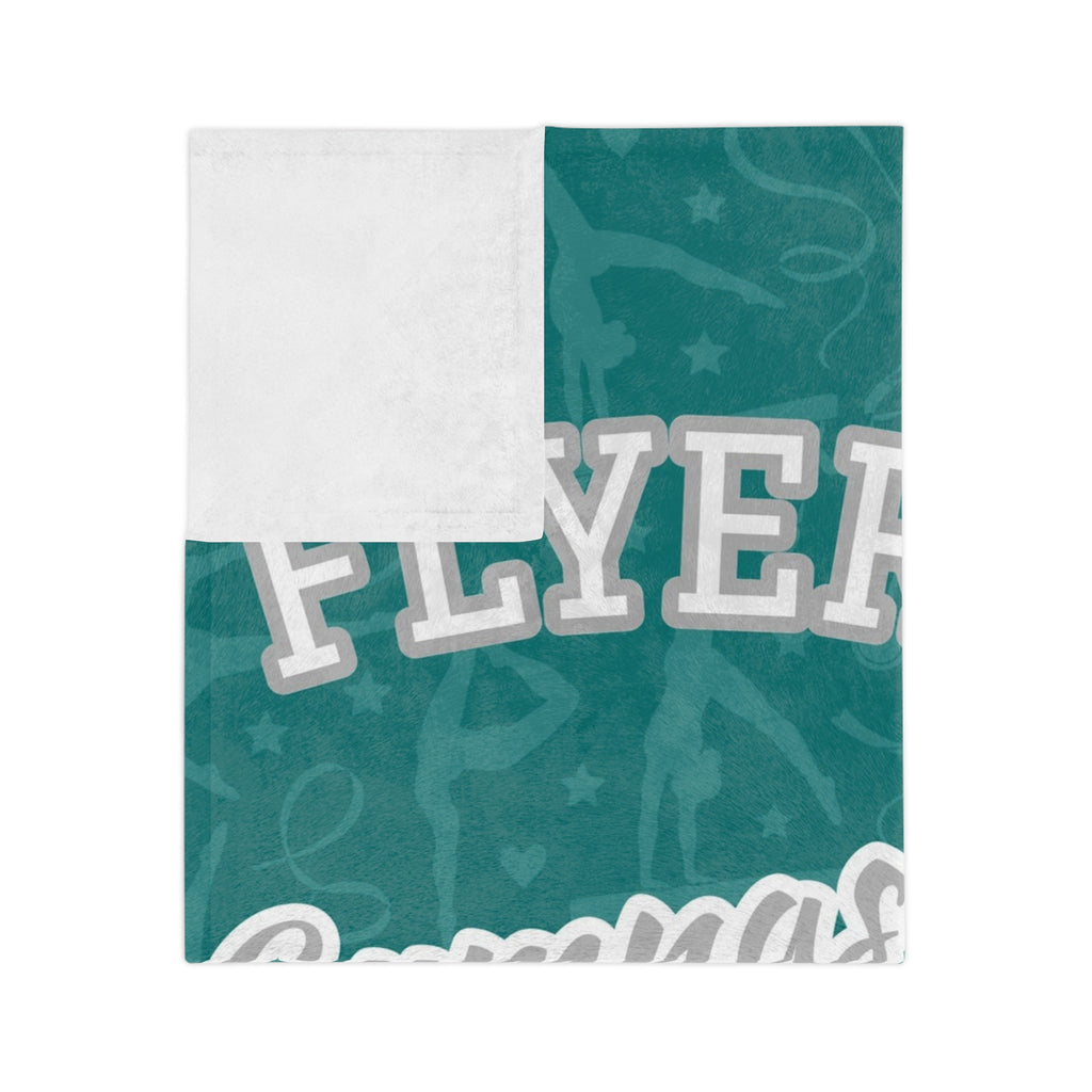 Personalized Gymnastics Blanket - Varsity Split Design | Custom Team Name, Class Year & Gymnast Name | Gymnast, Meet Gift | Plush Throw