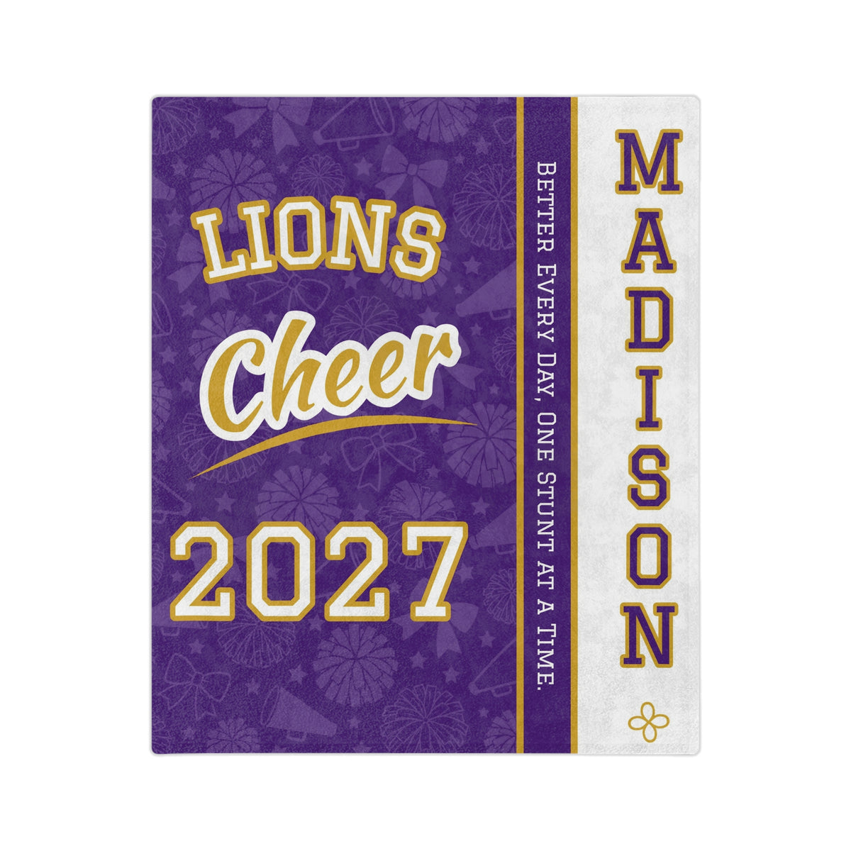 Personalized Cheer Blanket - Varsity Split Design | Custom Team Name, Class Year & Cheerleader Name | Cheerleader, Senior Night Gift | Plush Throw