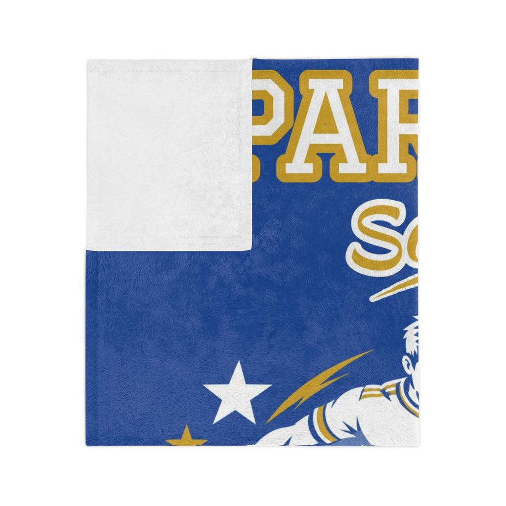 Personalized Boy Soccer Blanket - Player Spotlight Design | Custom Team Name, Number & Player Name | 2 Styles, Your Team Colors | Plush Throw