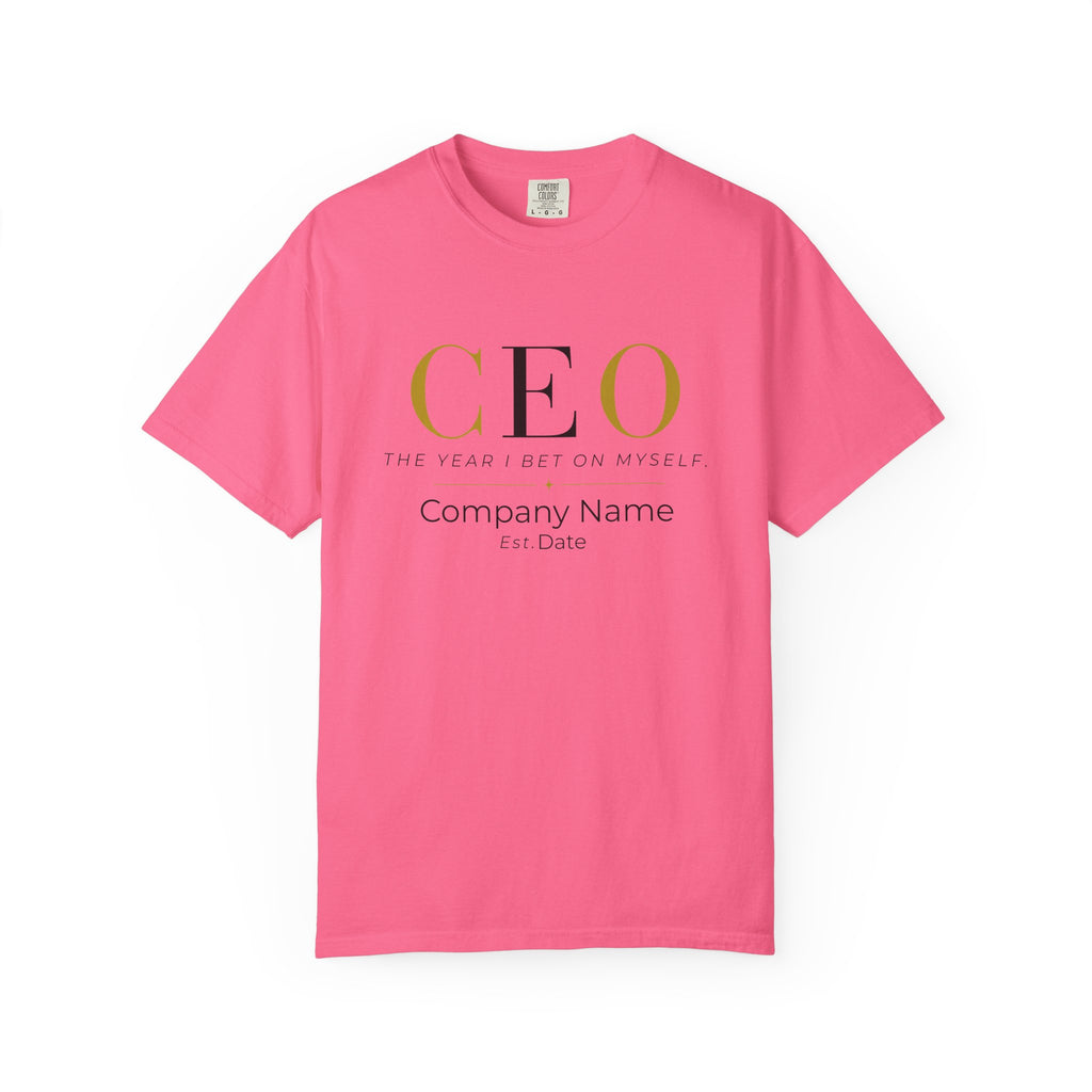 Personalized CEO T-shirt - Custom Business Owner Tee - Business Gift - The Year I Bet On Myself