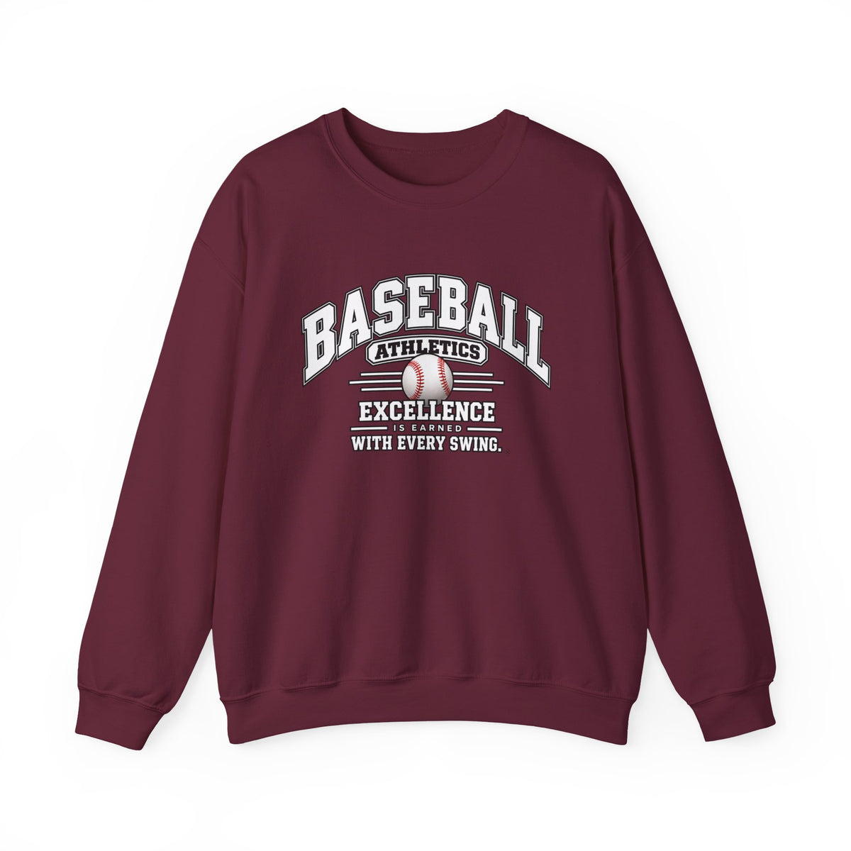 Baseball Athletics Sweatshirt | Excellence Is Earned With Every Swing | Baseball Gildan Crewneck