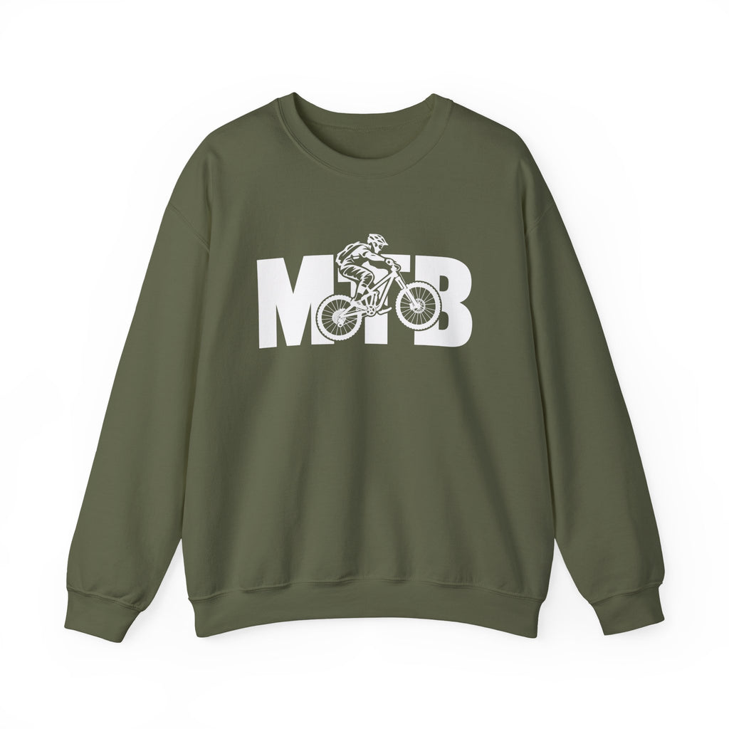 MTB Mountain Bike Sweatshirt | Mountain Bike Rider Graphic | Gildan Crewneck