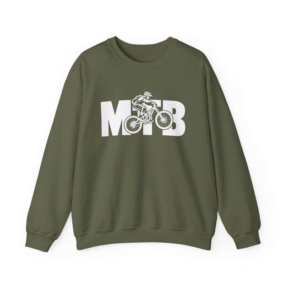 MTB Mountain Bike Sweatshirt | Mountain Bike Rider Graphic | Gildan Crewneck
