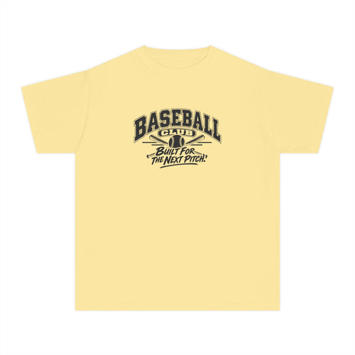 Baseball Club Youth T-Shirt | Built for the Next Pitch | Kids Baseball Comfort Colors Youth Tee