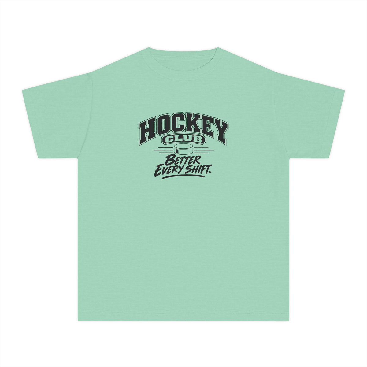 Hockey Club Youth T-Shirt | Better Every Shift | Kids Hockey Comfort Colors Youth Tee