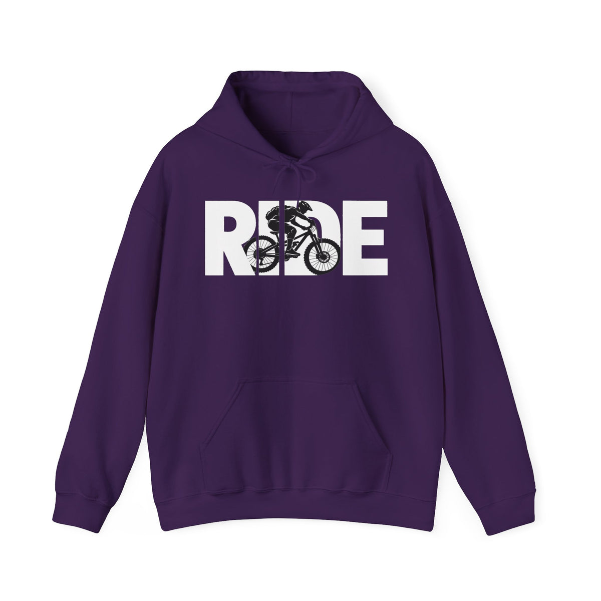 RIDE Mountain Bike Hoodie | Mountain Biker Graphic | Gildan Hoodie