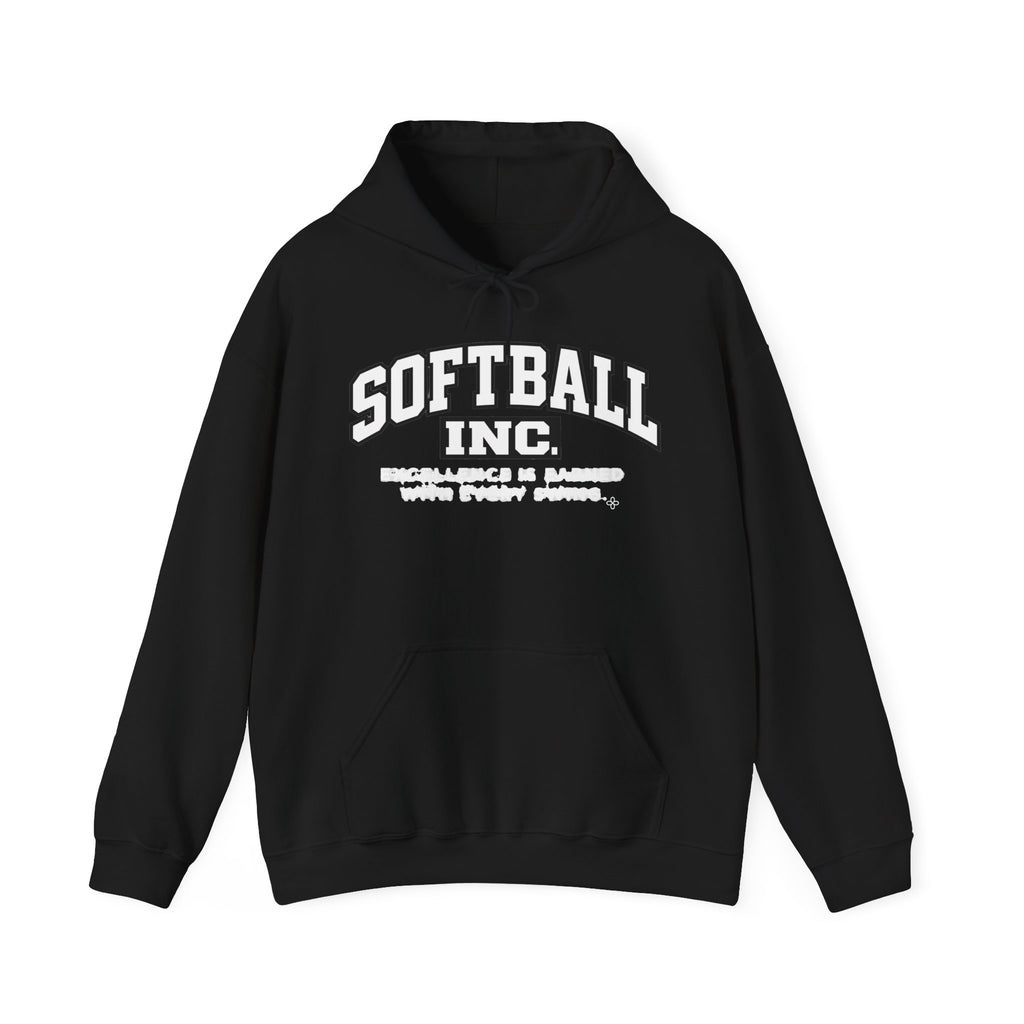 Softball Inc. Hoodie | Excellence Is Earned With Every Swing | Softball Gildan Hoodie
