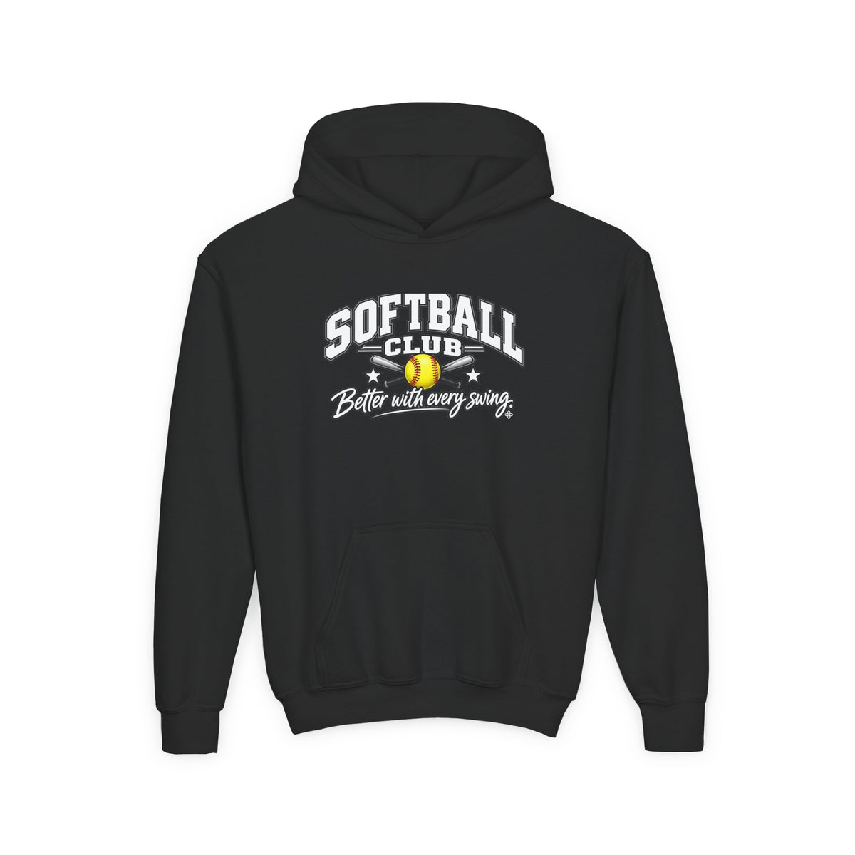Softball Club Youth Hoodie | Better With Every Swing | Girls Softball Youth Hoodie
