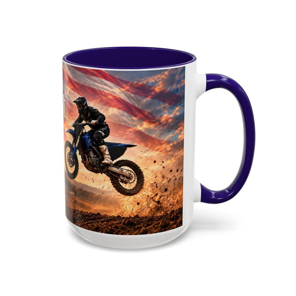 Send It - The Biggest Jumps Begin with Belief | 15 oz Motocross Dirt Bike Mug, Coffee Cup