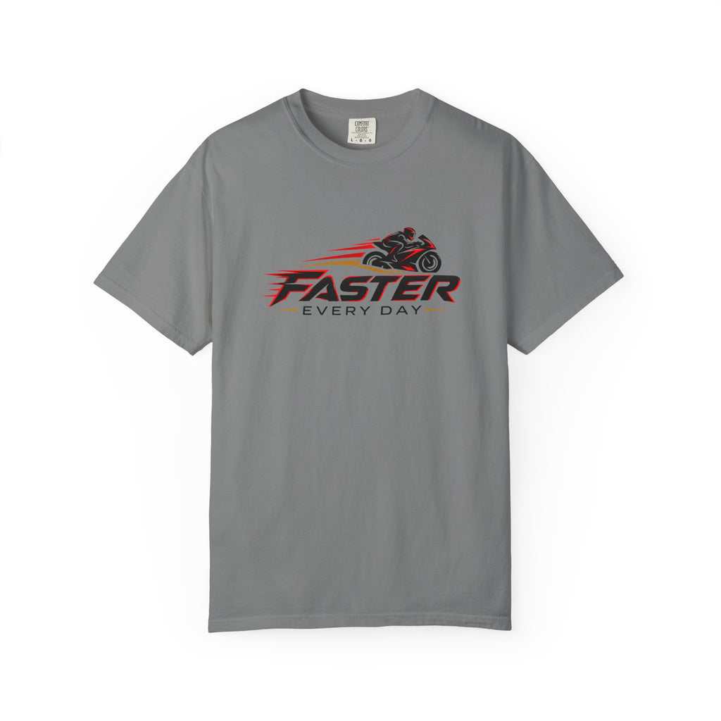 Faster Every Day Sport Bike Logo Tee | Motorcycle Racing Shirt | Comfort Colors T-Shirt