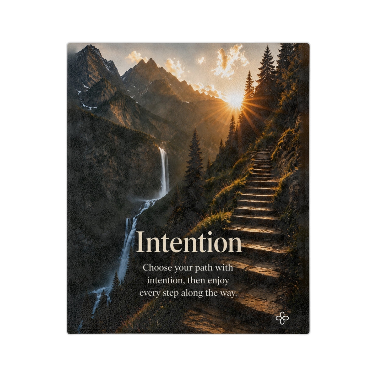 Intention Motivational Blanket | Inspirational Quote Plush Throw Blanket | Uplifting Gift | Better Every Day