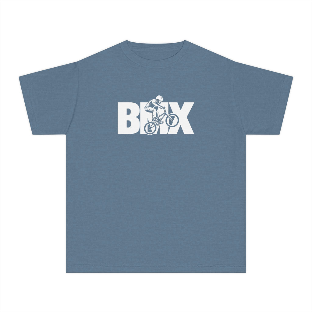 BMX Youth T-Shirt | BMX Rider Graphic | Kids Comfort Colors Youth Tee