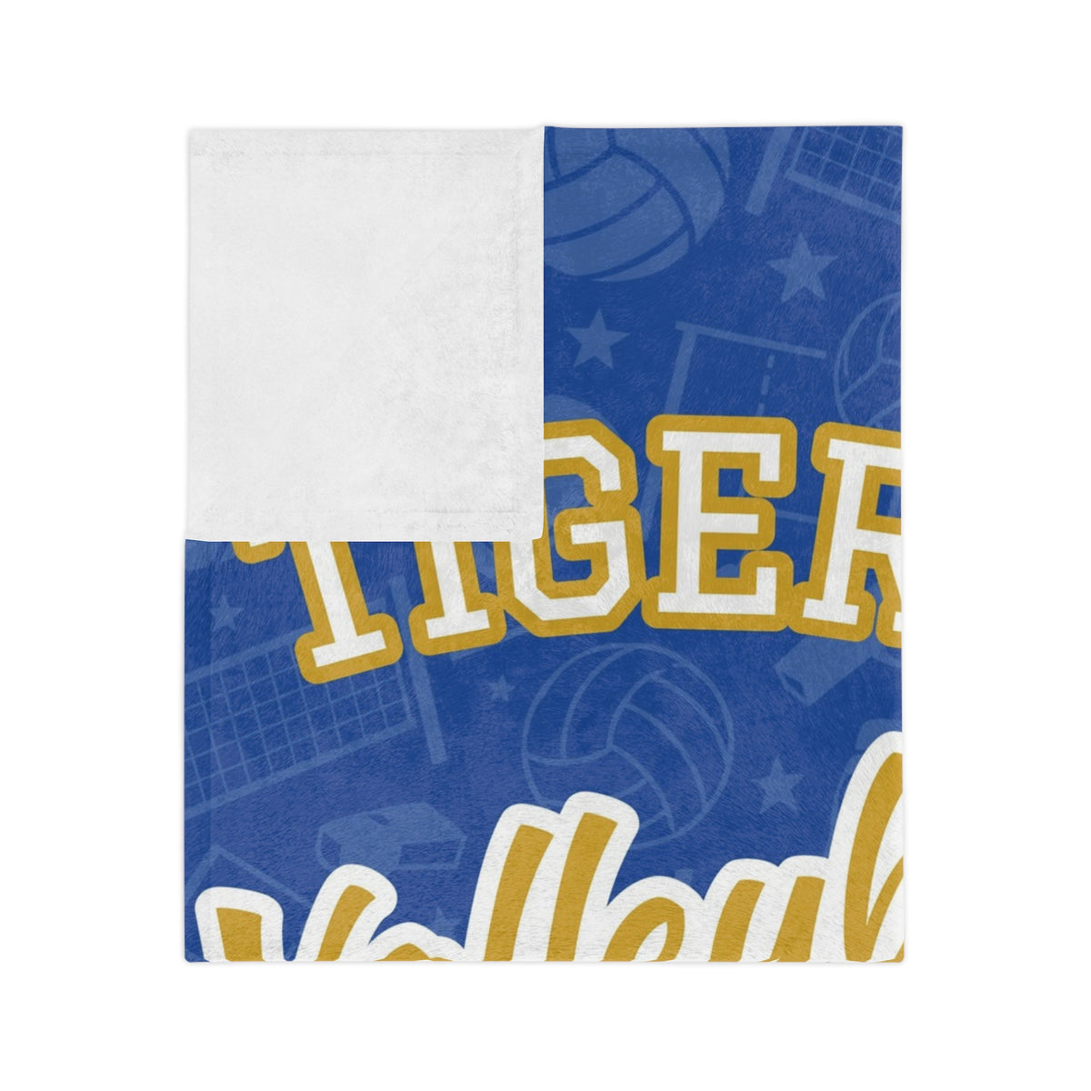 Personalized Volleyball Blanket - Varsity Split Design | Custom Team Name, Number or Class Year & Player Name | Volleyball Player, Senior Night Gift | Plush Throw