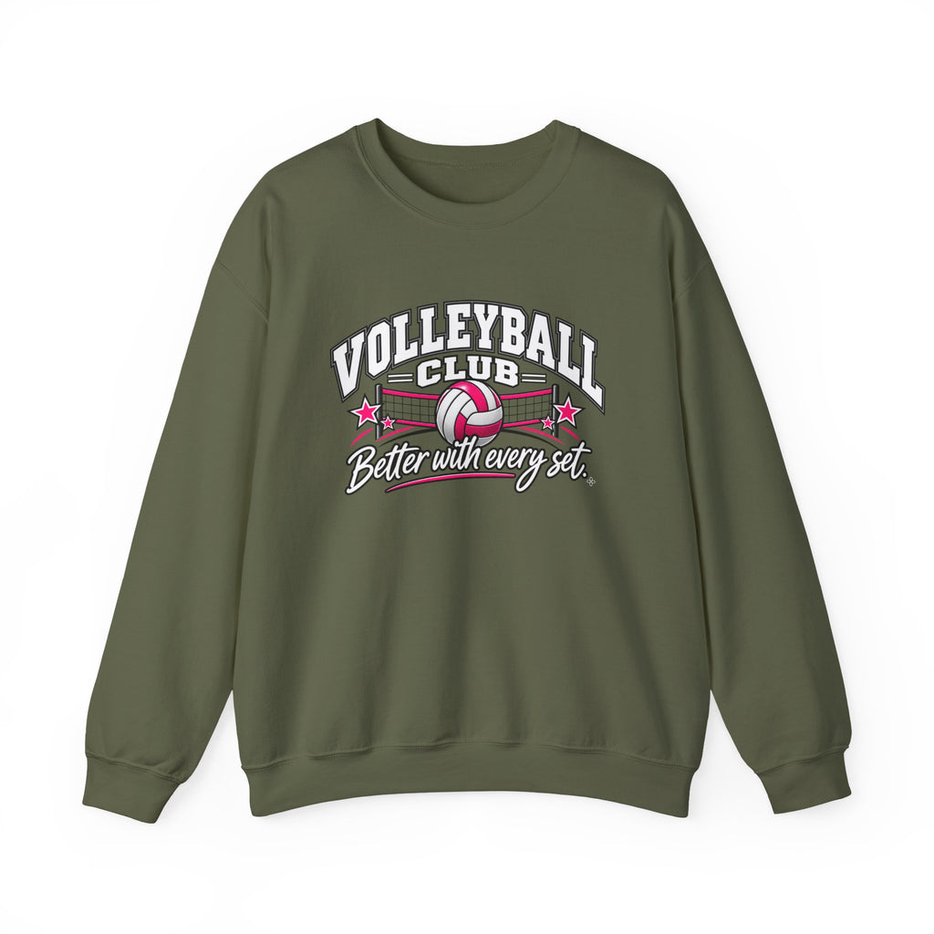 Volleyball Club Sweatshirt | Better With Every Set | Volleyball Gildan Crewneck