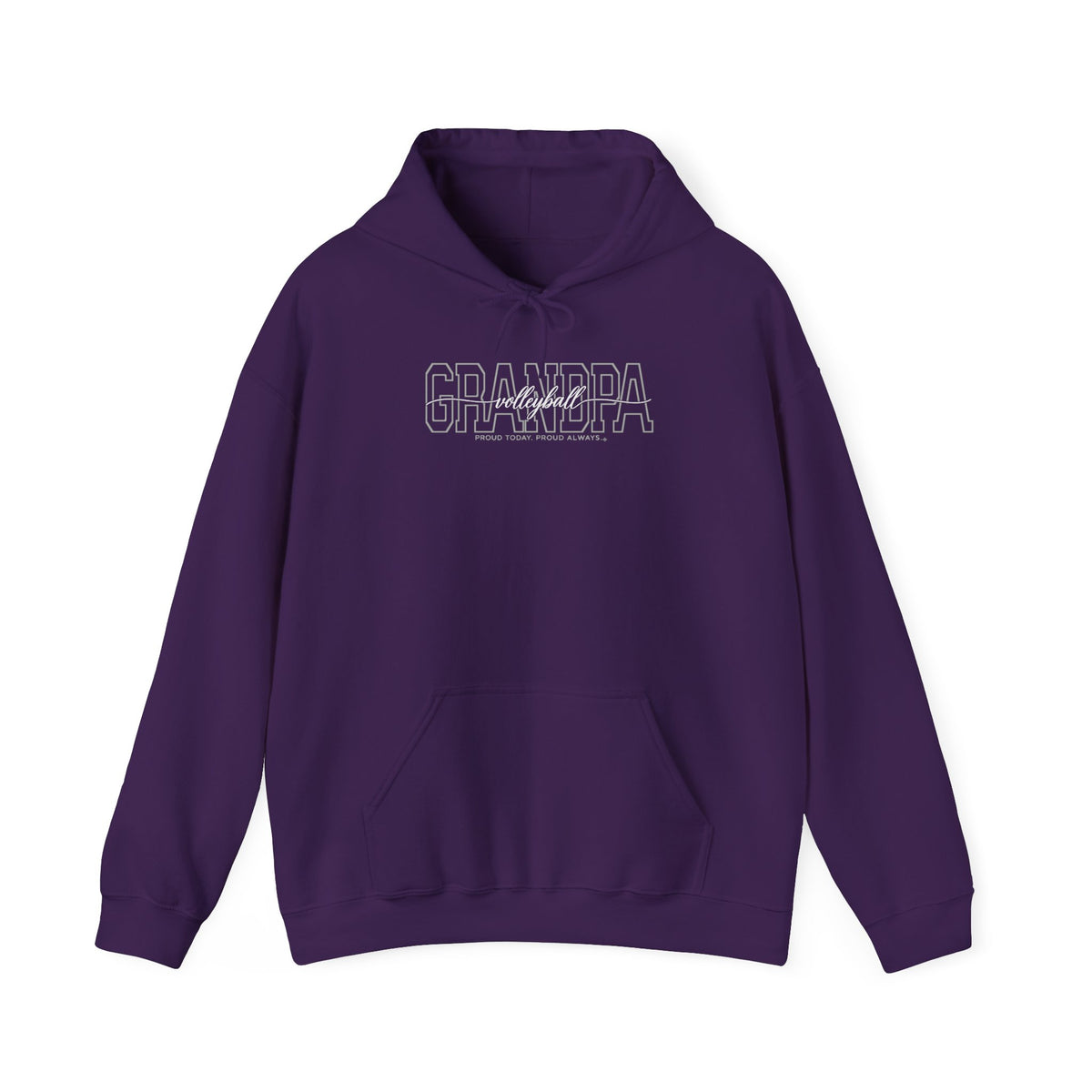 Volleyball Grandpa Hoodie - Proud Today. Proud Always. | Choose Your Team Color | Gildan Hoodie