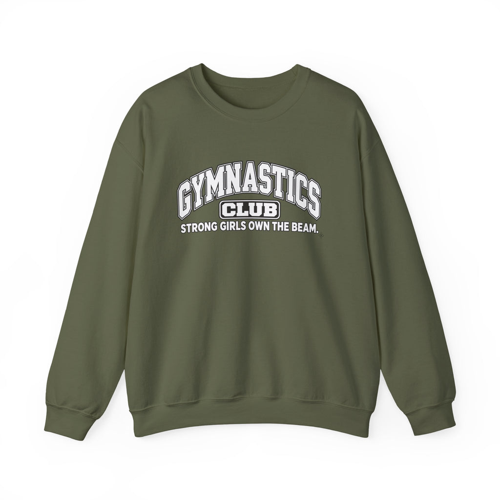 Gymnastics Club Sweatshirt | Strong Girls Own the Beam | Gymnastics Gildan Crewneck