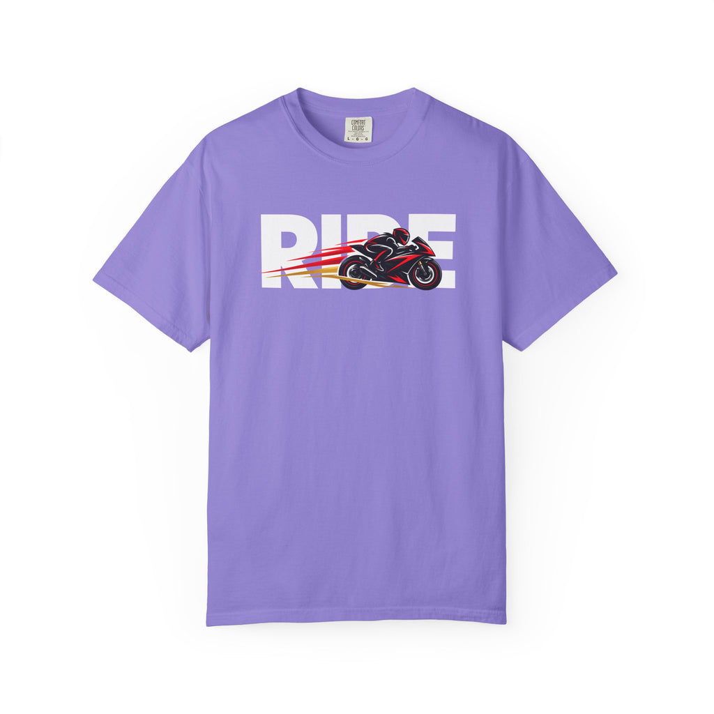 RIDE Sport Bike T-Shirt | Sport Bike Rider Graphic | Comfort Colors Tee