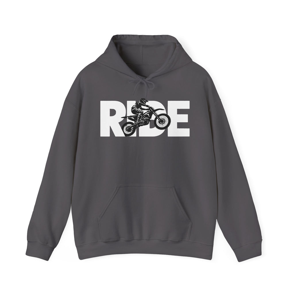 RIDE Dirt Bike Hoodie | Dirt Bike Rider Graphic | Gildan Hoodie
