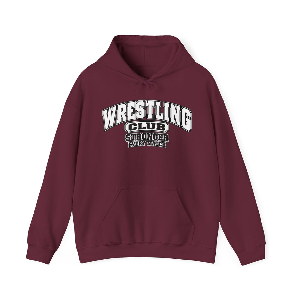 Wrestling Club Hoodie | Stronger Every Match | Wrestling Gildan Hoodie