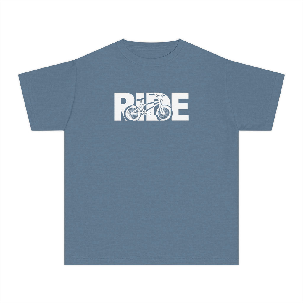 RIDE BMX Youth T-Shirt | BMX Bike Graphic | Kids Comfort Colors Youth Tee