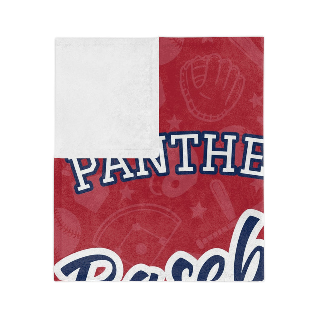 Personalized Baseball Blanket - Varsity Split Design | Custom Team Name, Number or Class Year & Player Name | Baseball Player, Senior Night Gift | Plush Throw
