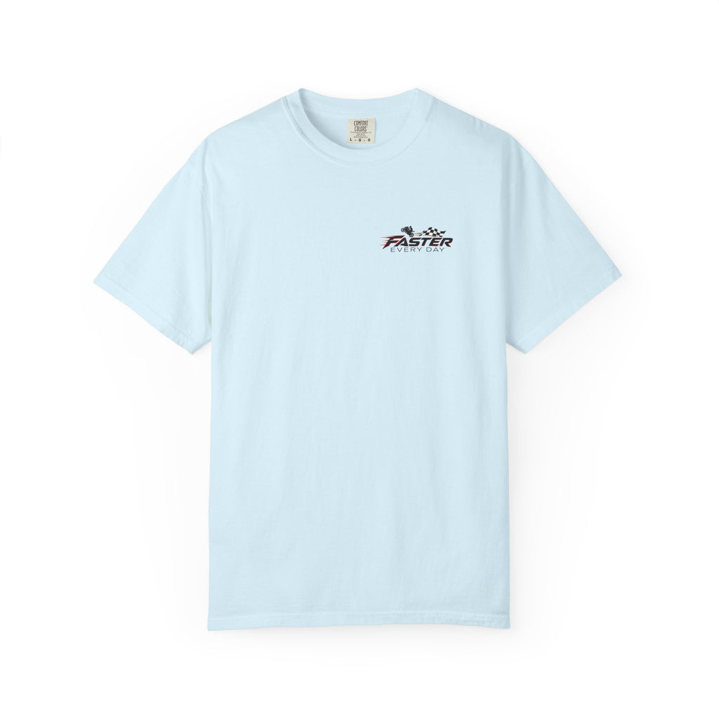 Focus - Every Corner Is an Opportunity for Greatness | Motorcycle Racing Tee | Front Logo and Back Print