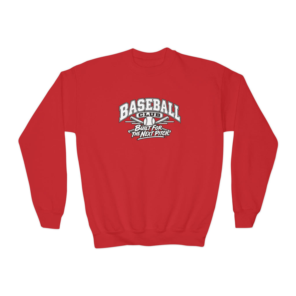 Baseball Club Youth Sweatshirt | Built for the Next Pitch | Kids Baseball Youth Crewneck