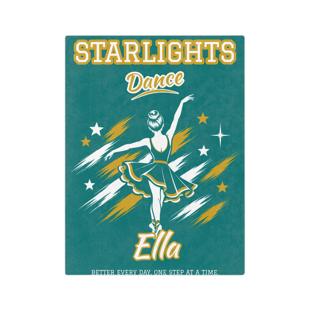 Personalized Dance Blanket - Player Spotlight Design | Custom Team Name, Class Year & Dancer Name | 2 Styles, Your Team Colors | Plush Throw