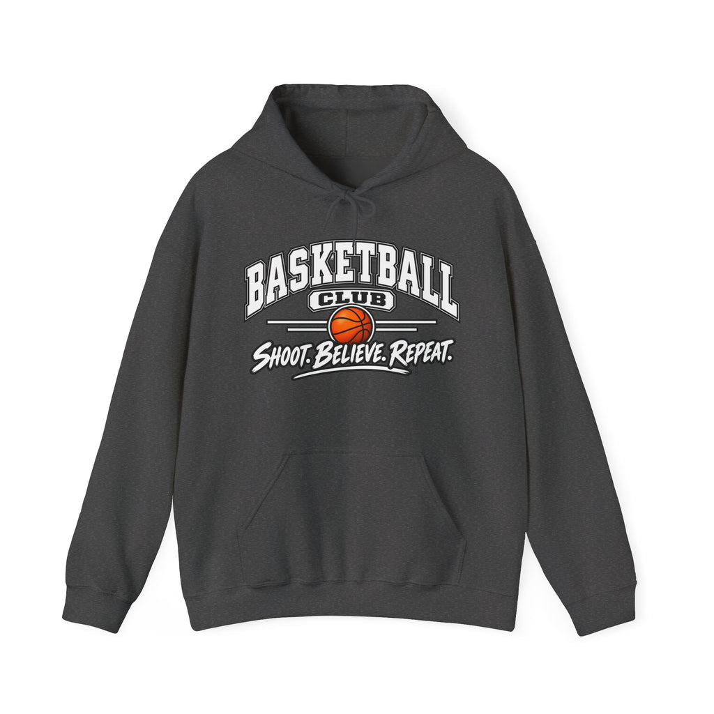 Basketball Club Hoodie | Shoot, Believe, Repeat | Basketball Gildan Hoodie
