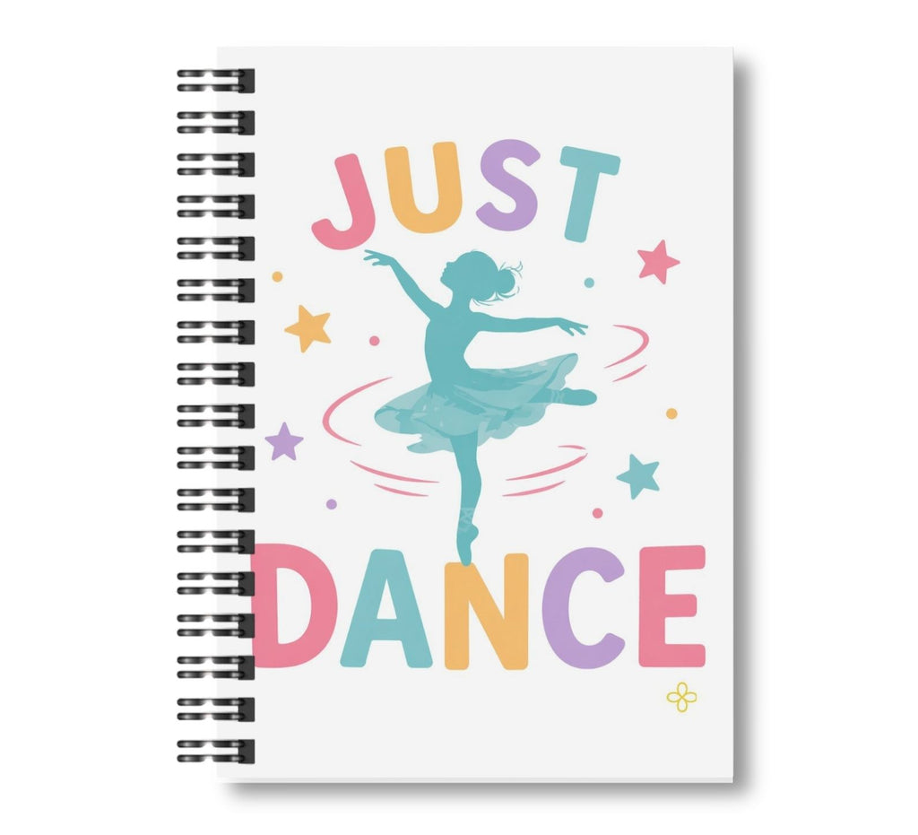 Just Dance, Dance Notebook 8.5"x11" Wide Ruled Blank Notebook, Spiral