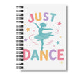 Just Dance, Dance Notebook 8.5"x11" Wide Ruled Blank Notebook, Spiral