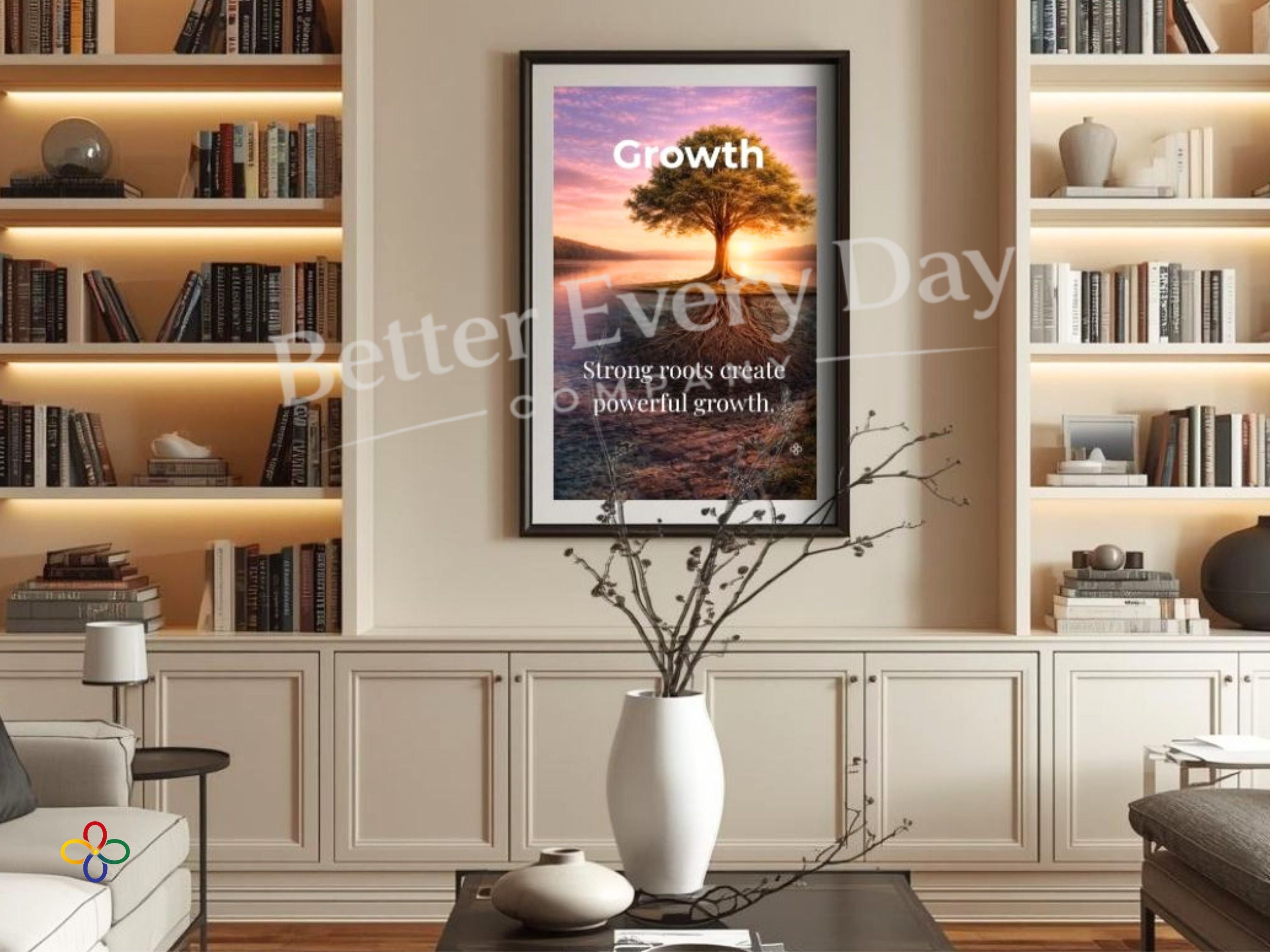 Growth - Tree Inspirational Poster Print, Quote Poster, Motivational Nature Wall Art (Digital Download) Wallart