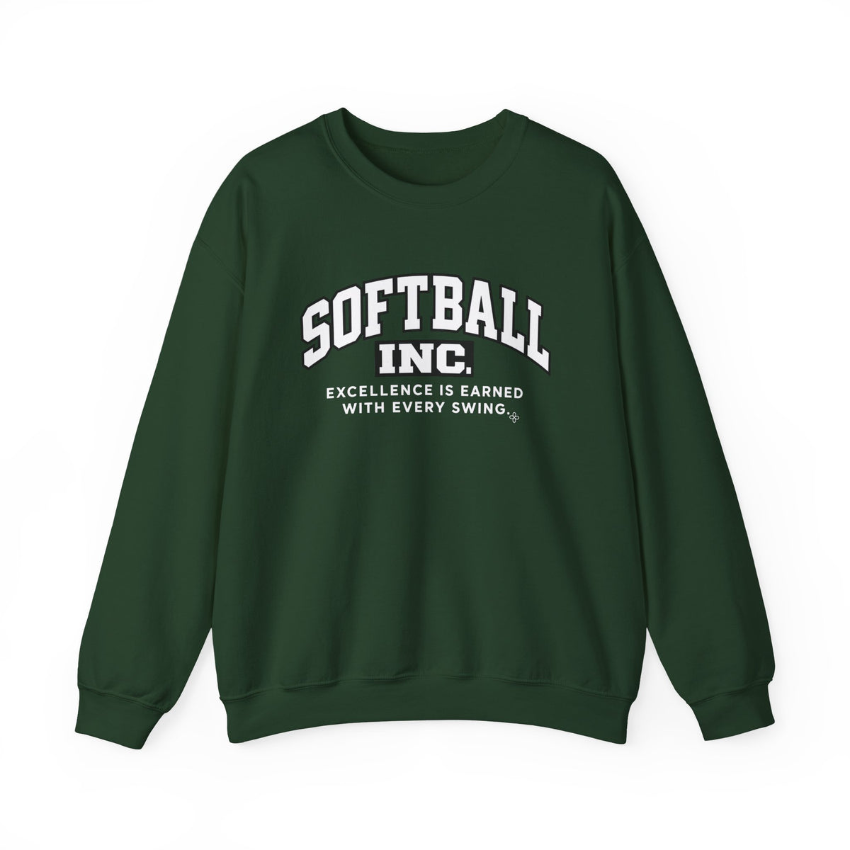 Softball Inc. Sweatshirt | Excellence Is Earned With Every Swing | Softball Gildan Crewneck