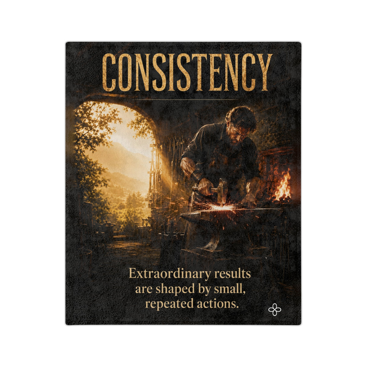 Consistency Motivational Blanket | Inspirational Quote Plush Throw Blanket | Uplifting Gift | Better Every Day