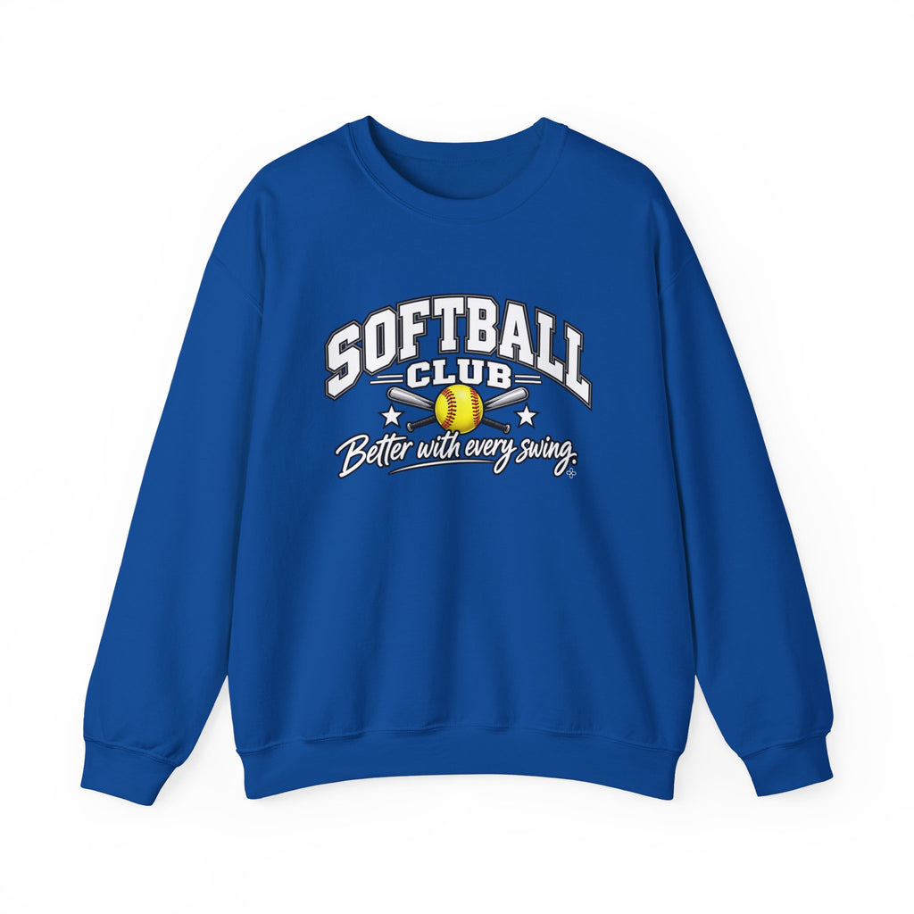 Softball Club Sweatshirt | Better With Every Swing | Softball Gildan Crewneck