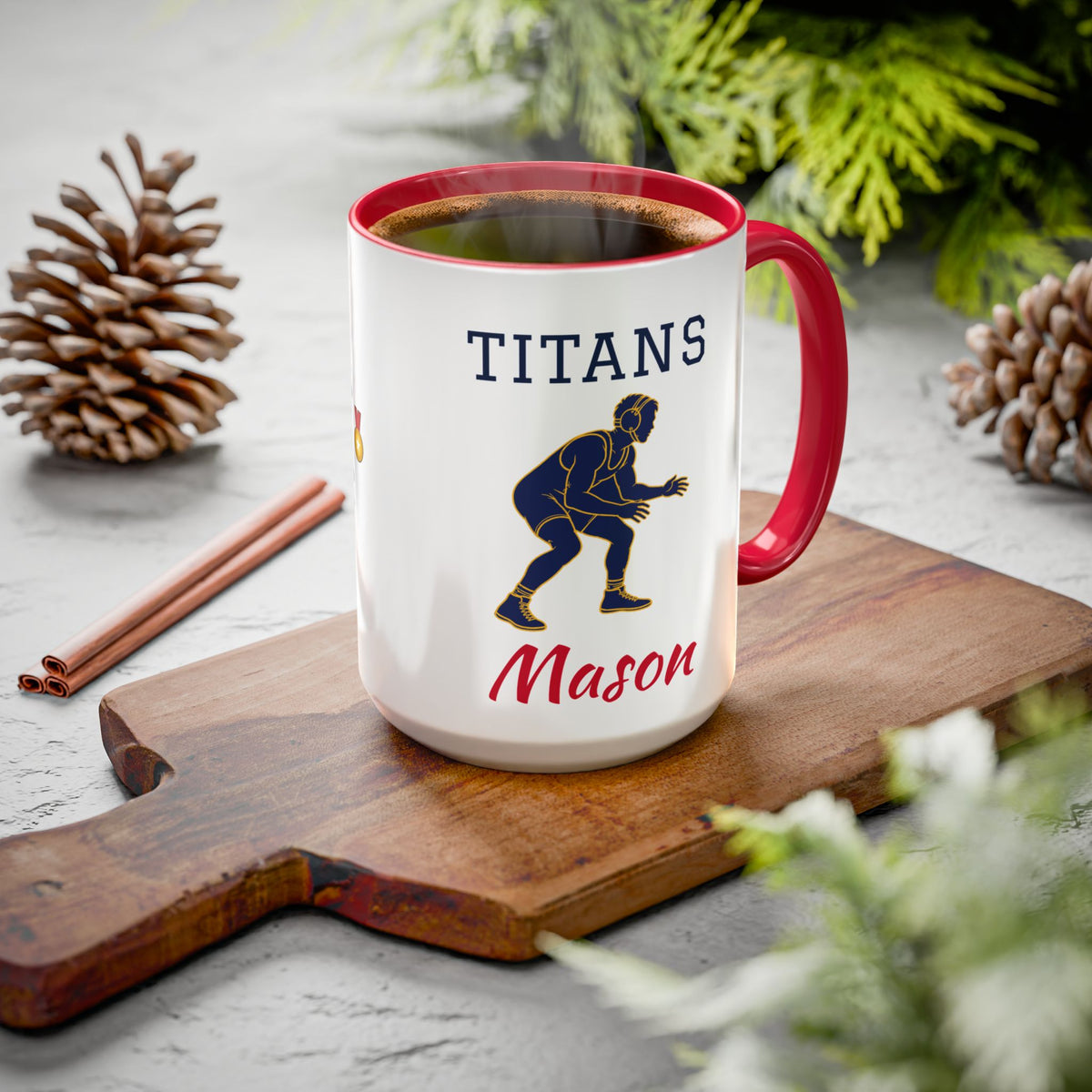 Personalized Wrestling Mom Mug - Proud Today. Proud Always. | Custom Team Name & Wrestler Name | Wrestling Dad, Grandma Gift | 15 oz