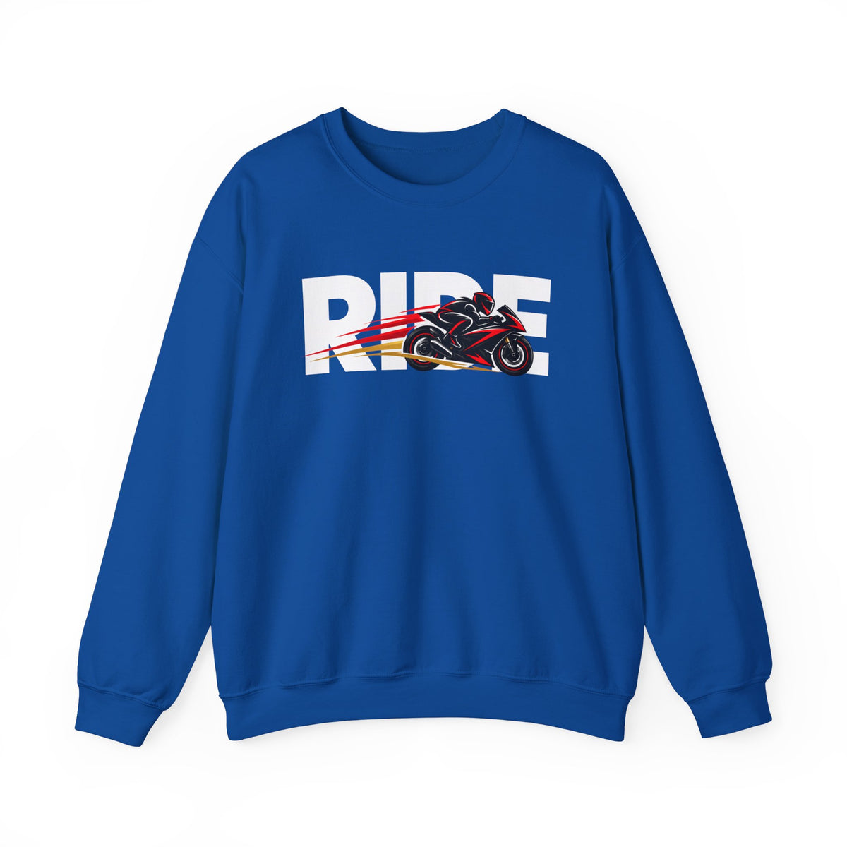 RIDE Sport Bike Sweatshirt | Sport Bike Rider Graphic | Gildan Crewneck