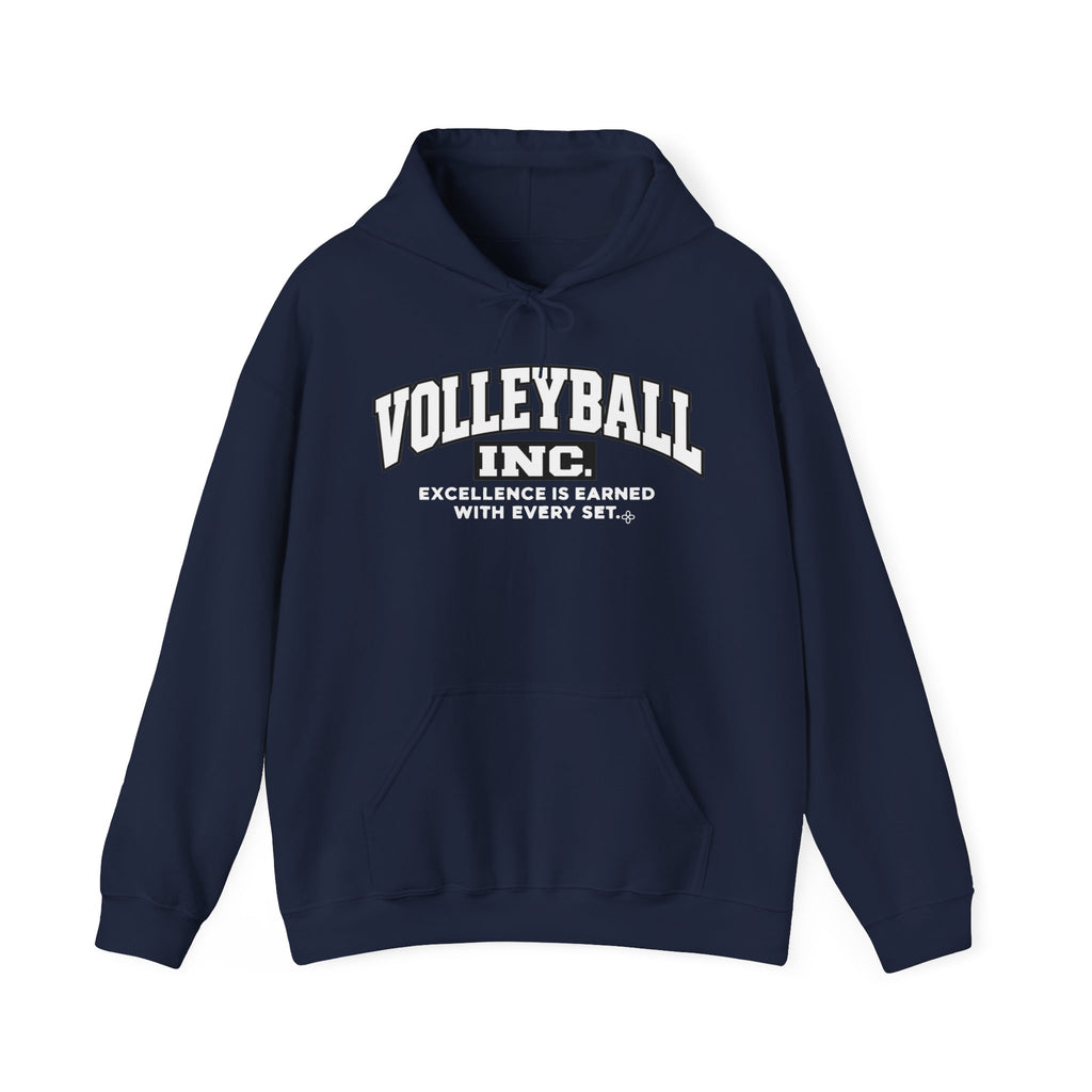 Volleyball Inc. Hoodie | Excellence Is Earned With Every Set | Volleyball Gildan Hoodie