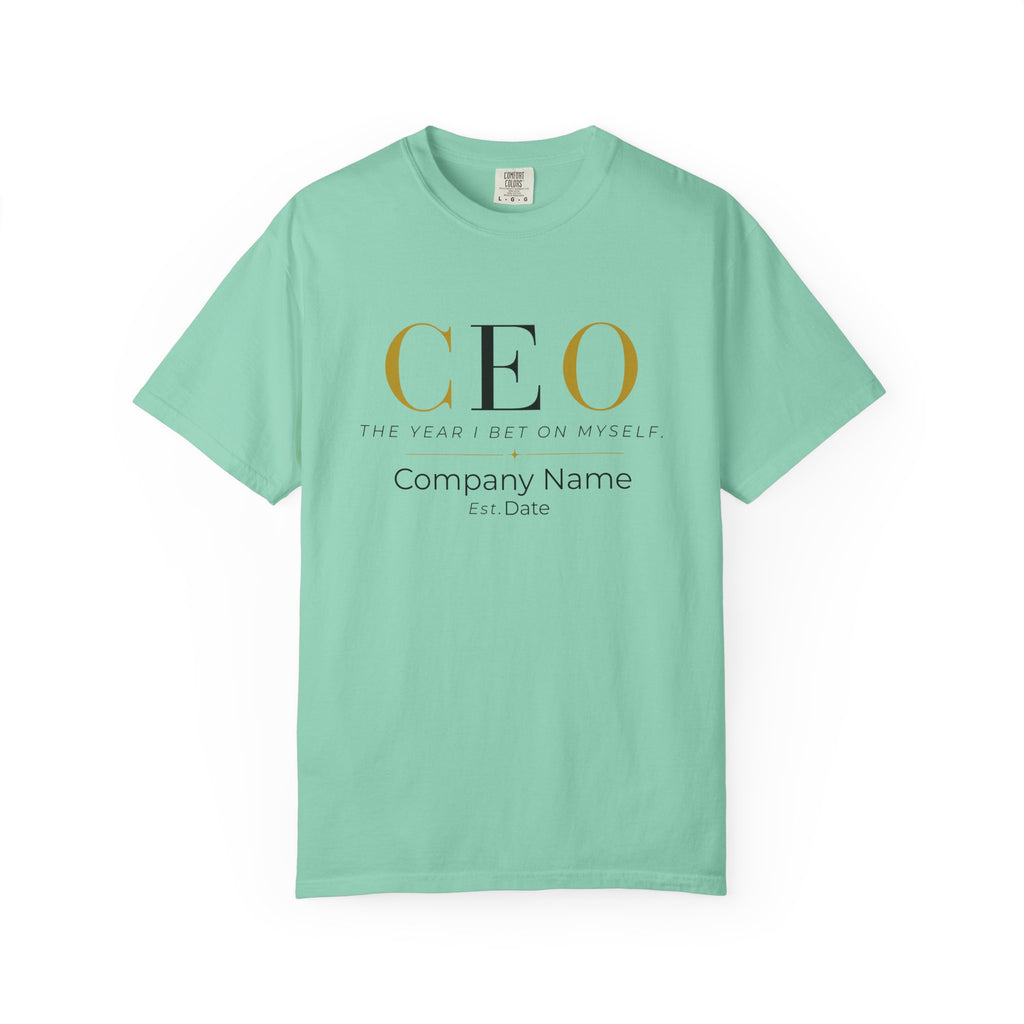 Personalized CEO T-shirt - Custom Business Owner Tee - Business Gift - The Year I Bet On Myself
