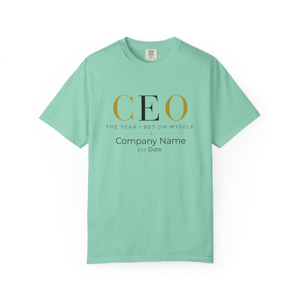 Personalized CEO T-shirt - Custom Business Owner Tee - Business Gift - The Year I Bet On Myself